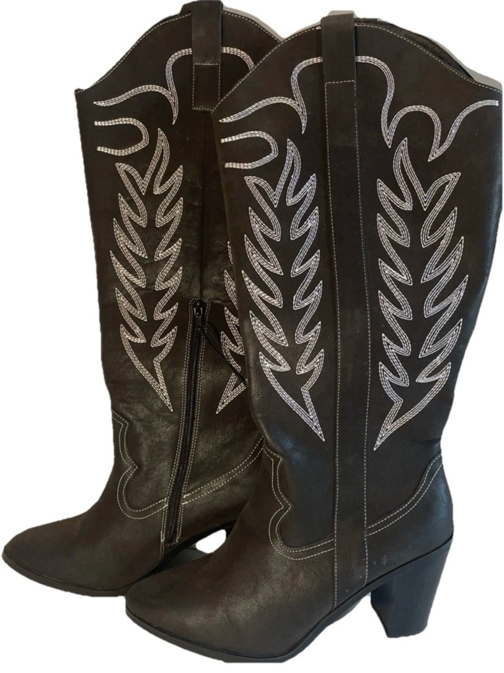 Arula Boots Womens Sz 7Black Wide Width & Calf Tall Shaft Heeled Western